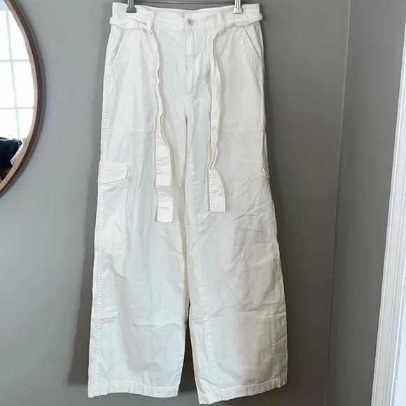 Madewell Griff Superwide-Leg Cargo Pants in Garment Dye Vintage Canvas Size 27 - Picture 2 of 5